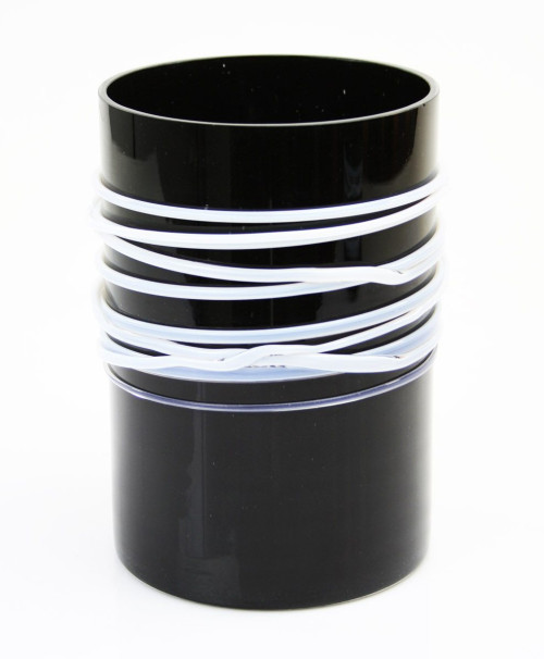 Spiraal, vaas zwart-wit, small